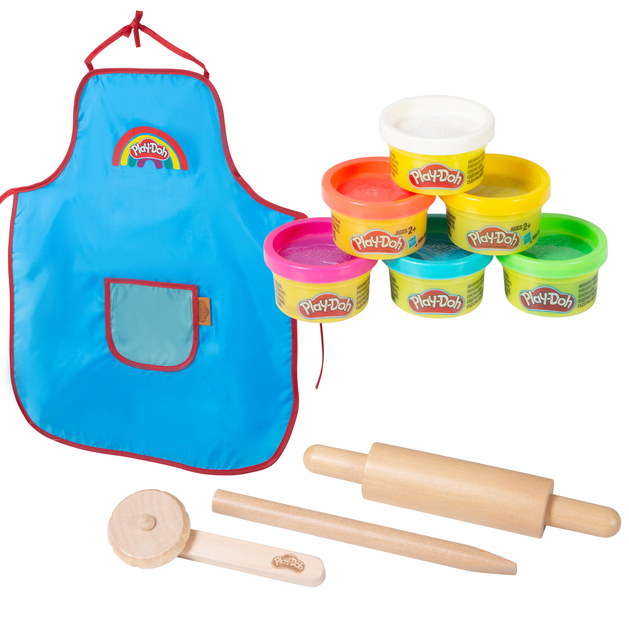SPIELSET KNETE roba x Play-Doh mit Schürze - Grau, Holz/Kunststoff (1/1/1cm) - Roba