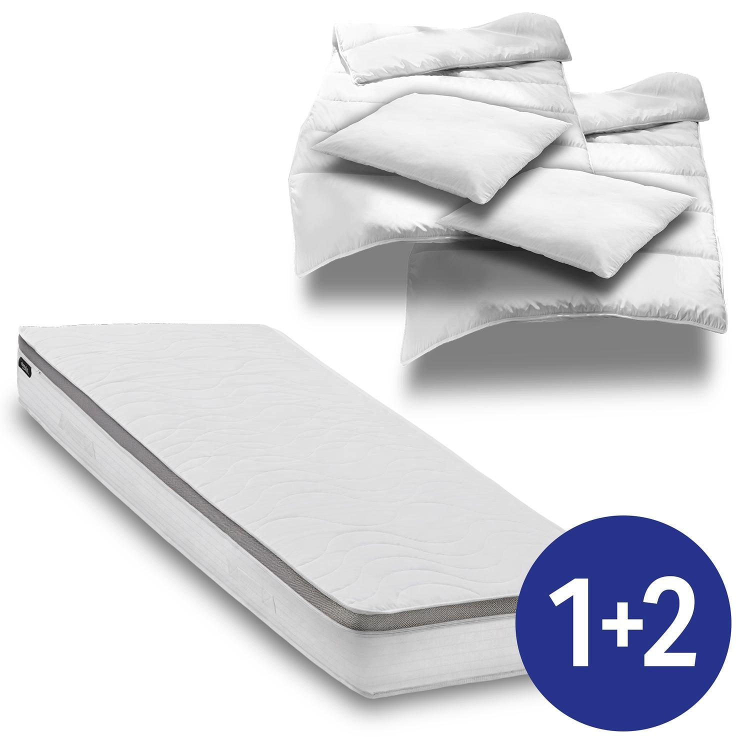 FEDERKERNMATRATZE Diamond 180x200 cm - Weiß, Textil (180/200cm) - Sleezzz