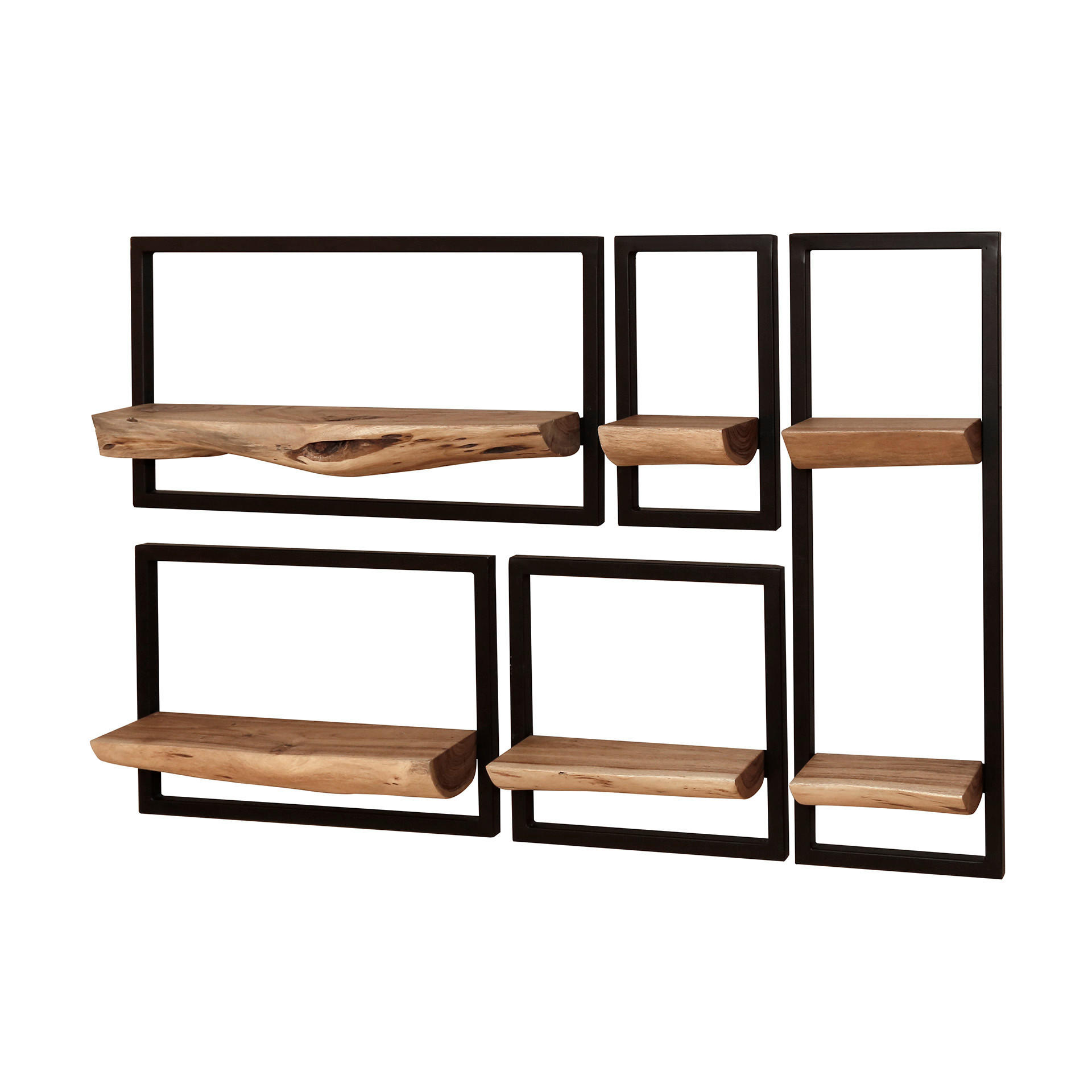 Hoyz Collection Wandregal Braun 25x75x12 cm
