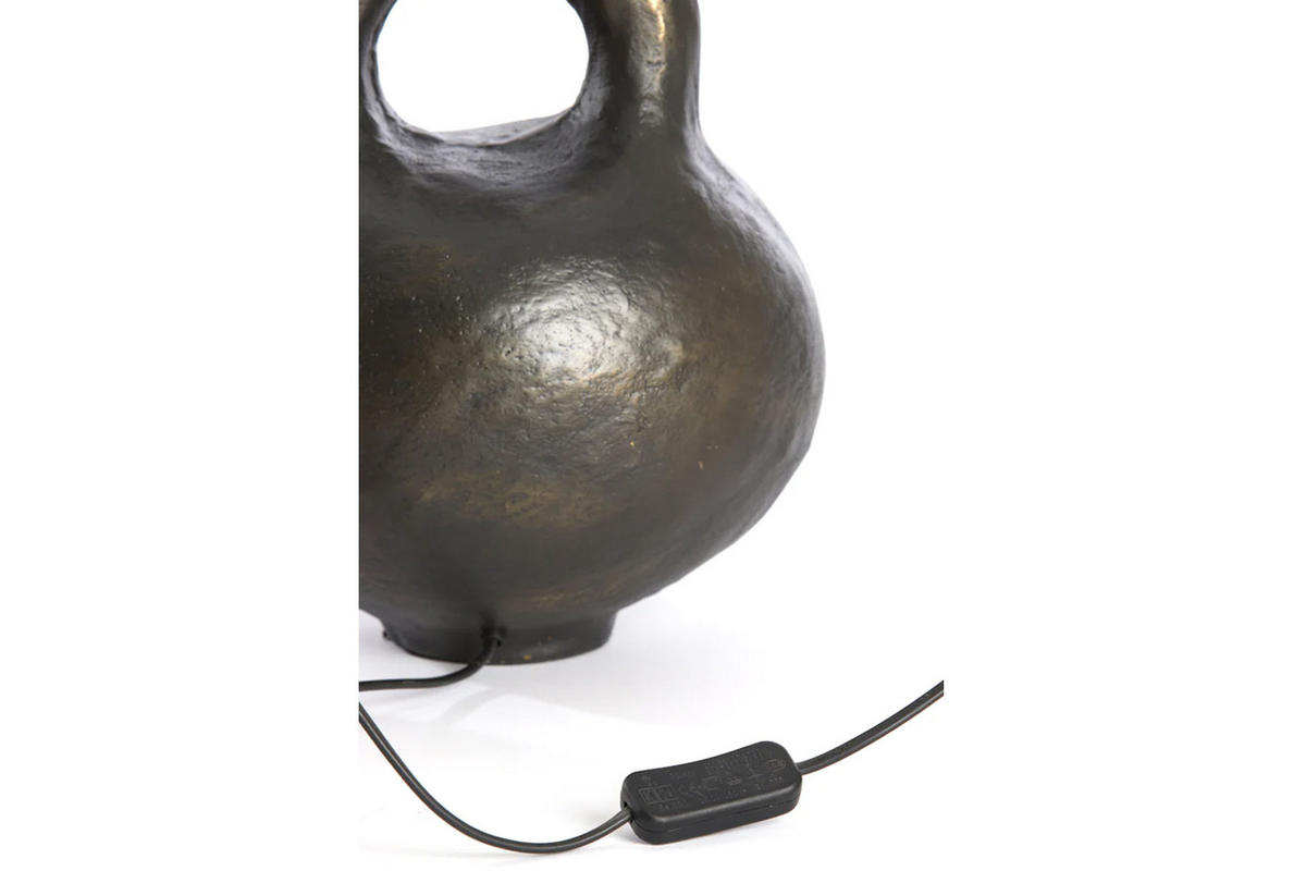 LAMPENFUSS IMOLA 25x22x37 cm, Metall, Anthrazit - Anthrazit, Metall (25/22/37cm) - Light & Living