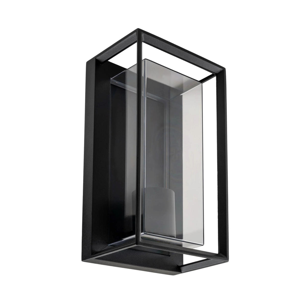 AUSSENWANDLEUCHTE Schwarz 13,5/12/13,5cm - Schwarz, Metall (13.5/26/12cm) - CGC Europe