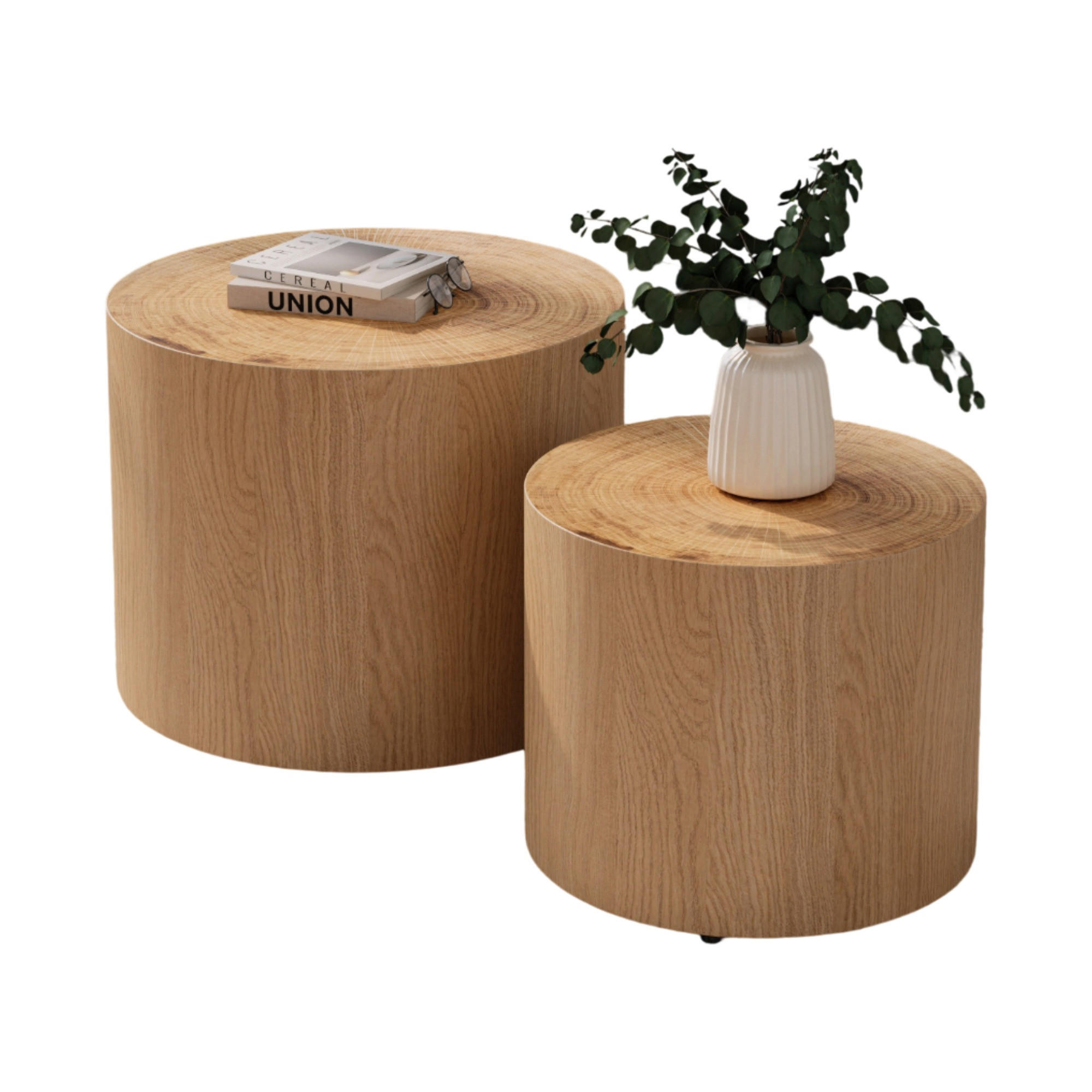Ivmeu Couchtisch-Set Natur 48x38x48 cm