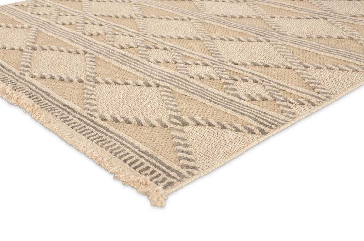 STRUKTURTEPPICH Indigo Creme/Beige 160x230 cm - Multicolor, Textil (160/230cm) - Vercai Rugs