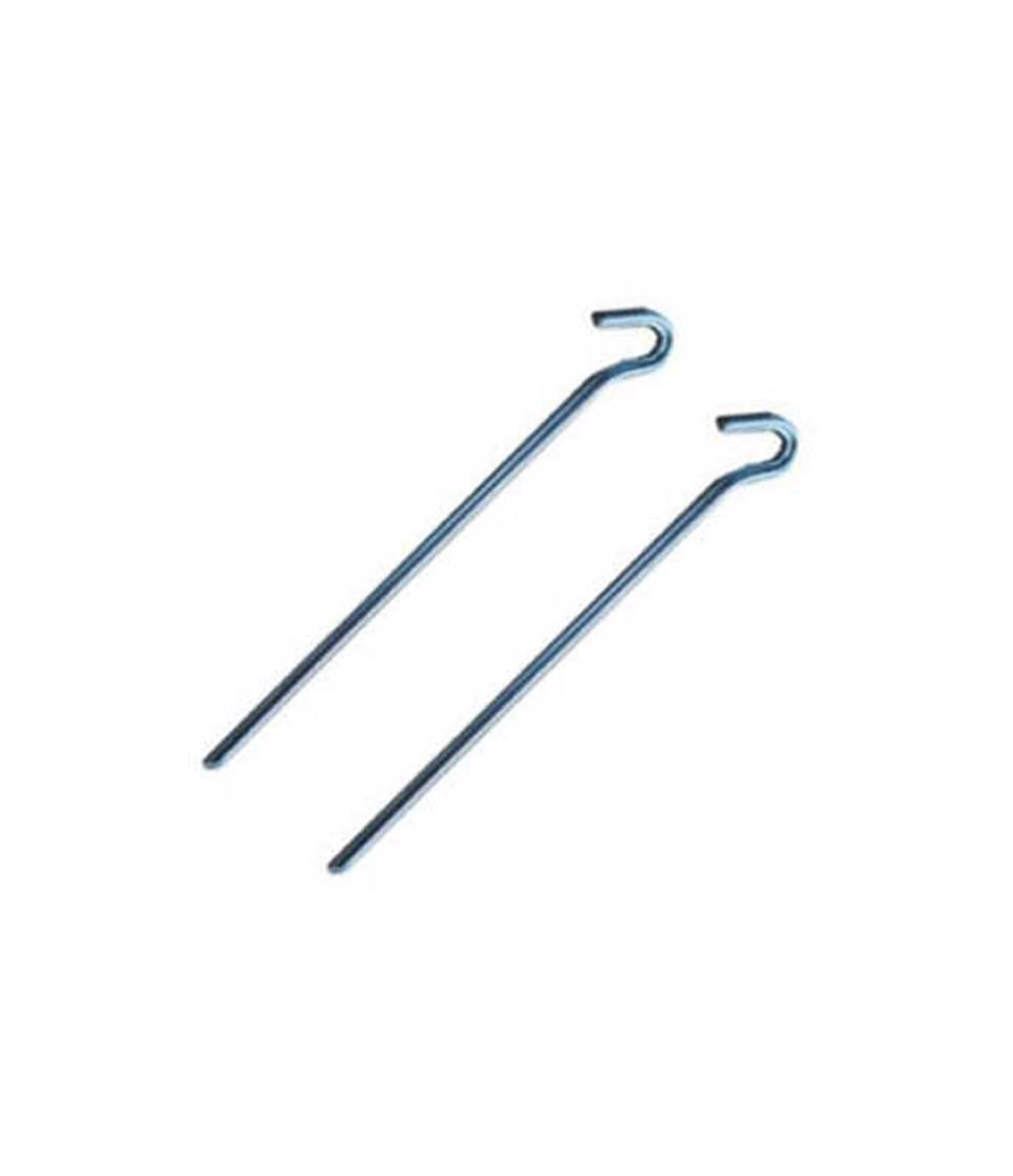 ERDHAKEN Taurus zur Rosenbogen-Befestigung - 2er Set - 30 cm, stahl verzinkt - Silberfarben, Metall (0.4/30/0.4cm) - TPFGarden