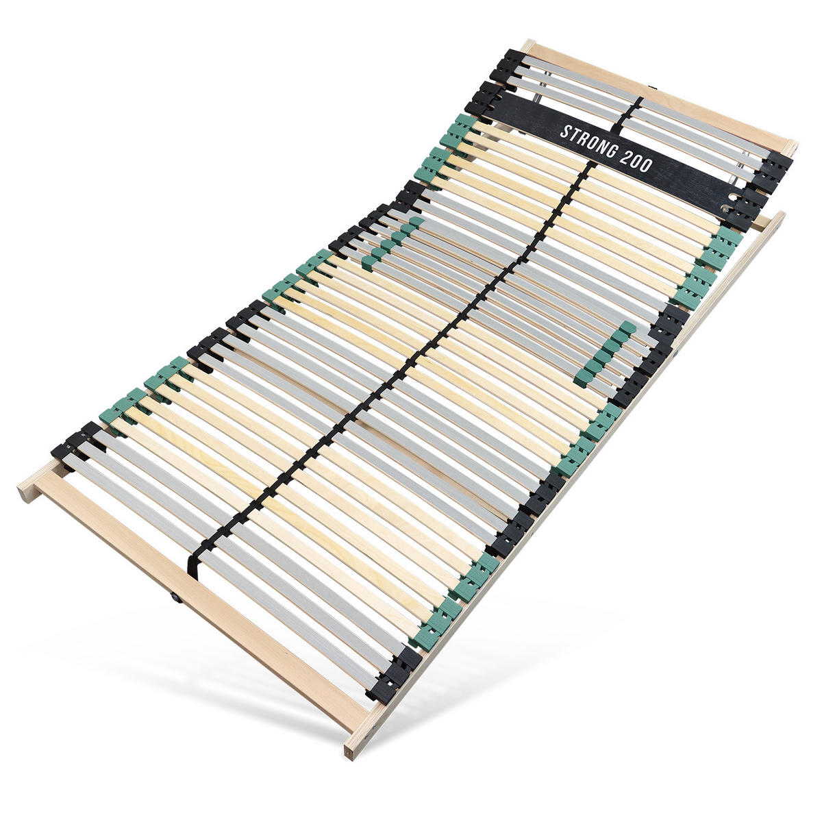 LATTENROST 90x200 cm - Buchenholz, 42 Leisten, bis 200Kg belastbar, 7 Zonen - Braun, Holz (90/200cm) - Sleepneo