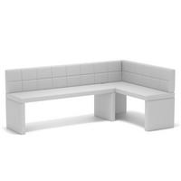 ECKBANK rechts MELVIN Kunstleder, 142/196 cm Weiß - Weiß, Holz/Kunststoff (142/196cm) - Idohome