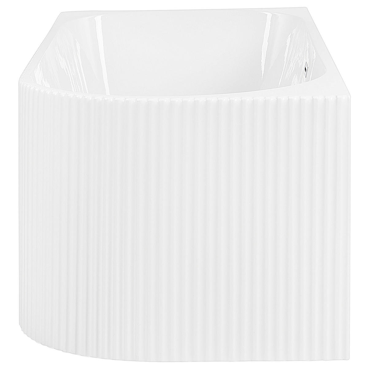 ECKBADEWANNE 80x169x59 cm weiß Gocta - Weiß, Kunststoff (80/59/169cm) - Beliani