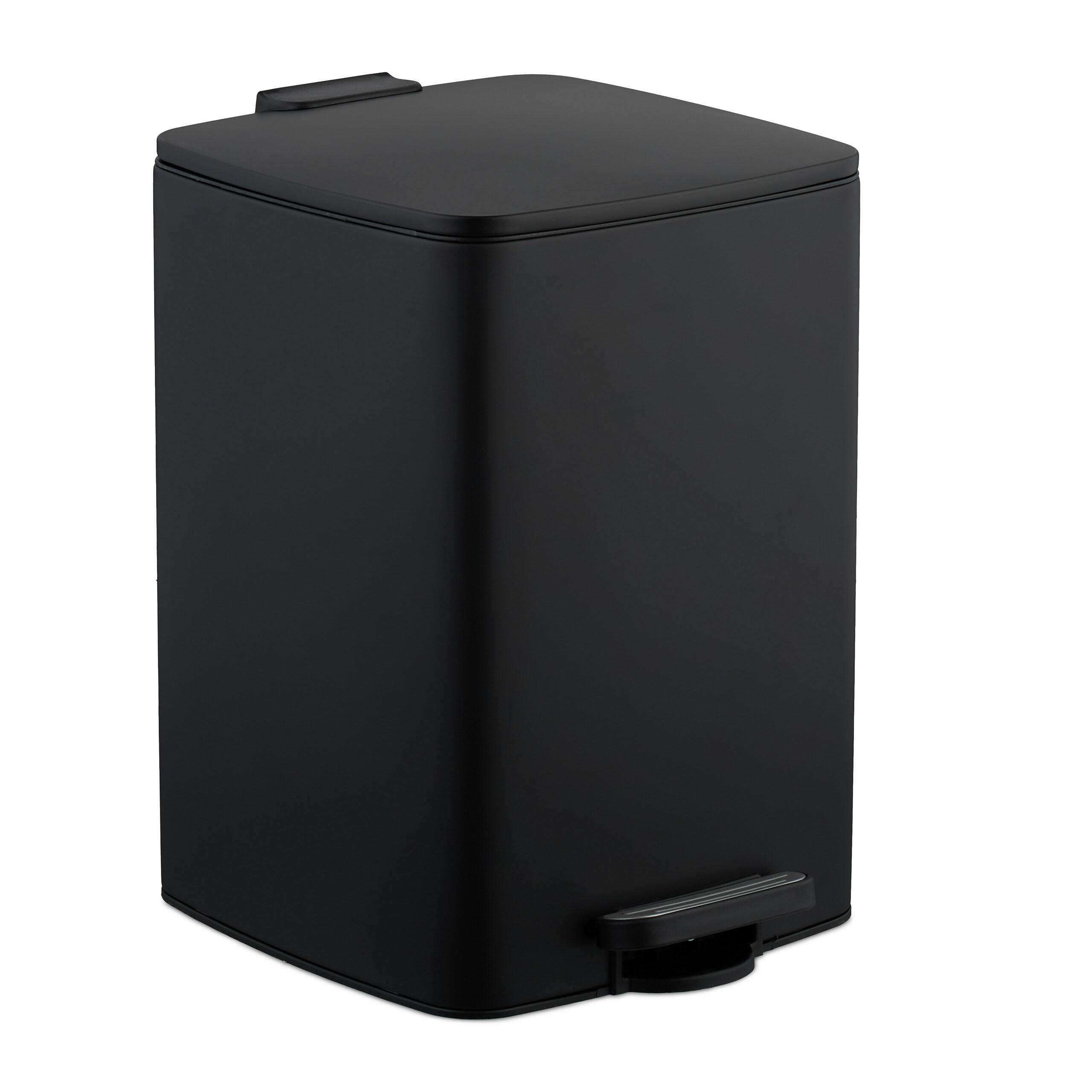 MÜLLEIMER 20l - Schwarz, Kunststoff/Metall (28/40/34cm) - Relaxdays