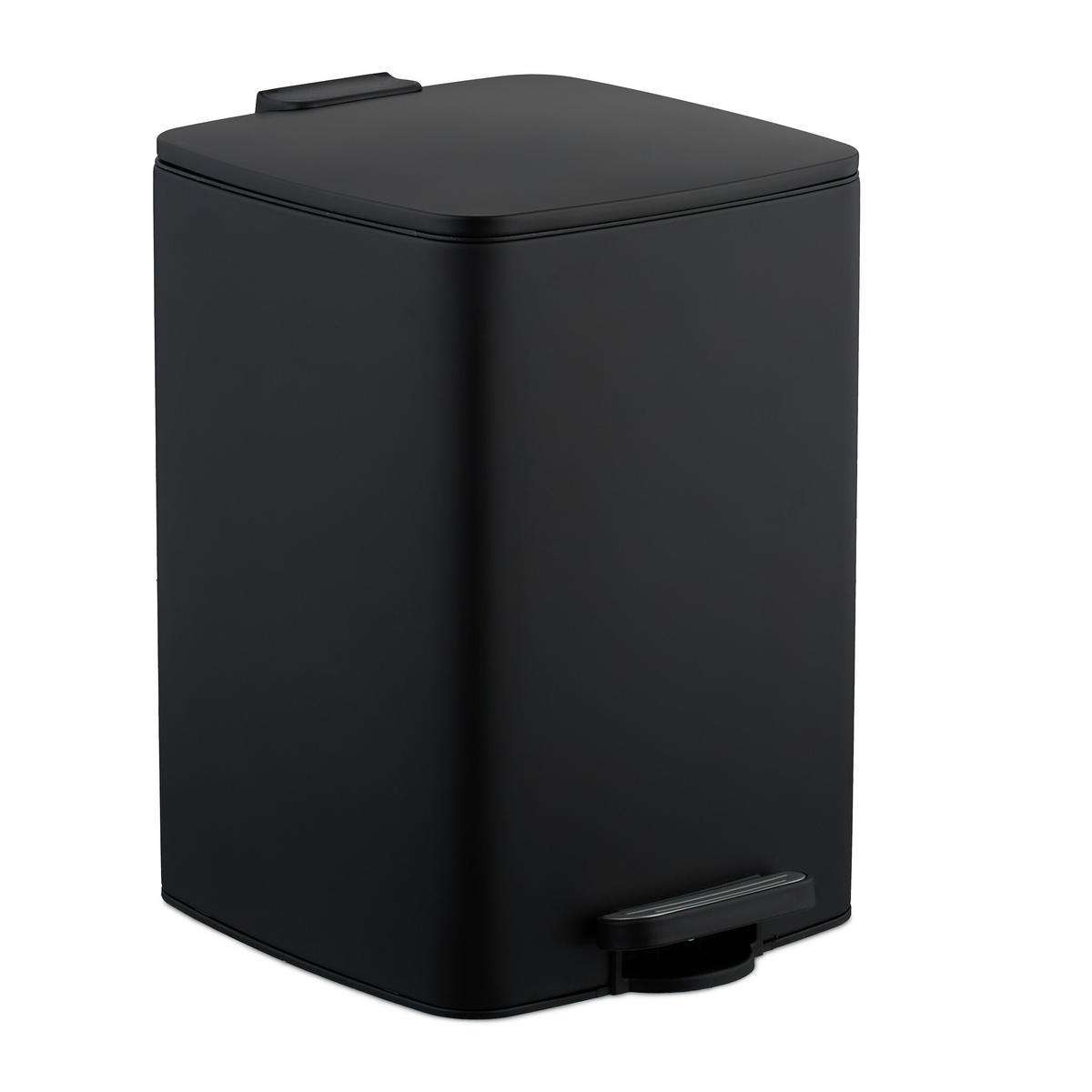 MÜLLEIMER 20l - Schwarz, Kunststoff/Metall (28/40/34cm) - Relaxdays