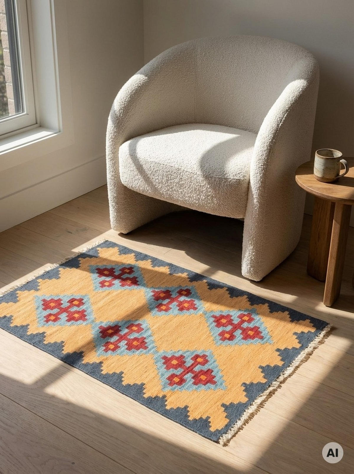 KELIM-TEPPICH handgewebt Gashgai Gelb 97/60 cm Schurwolle - Gelb, Textil (60/97cm) - Looma