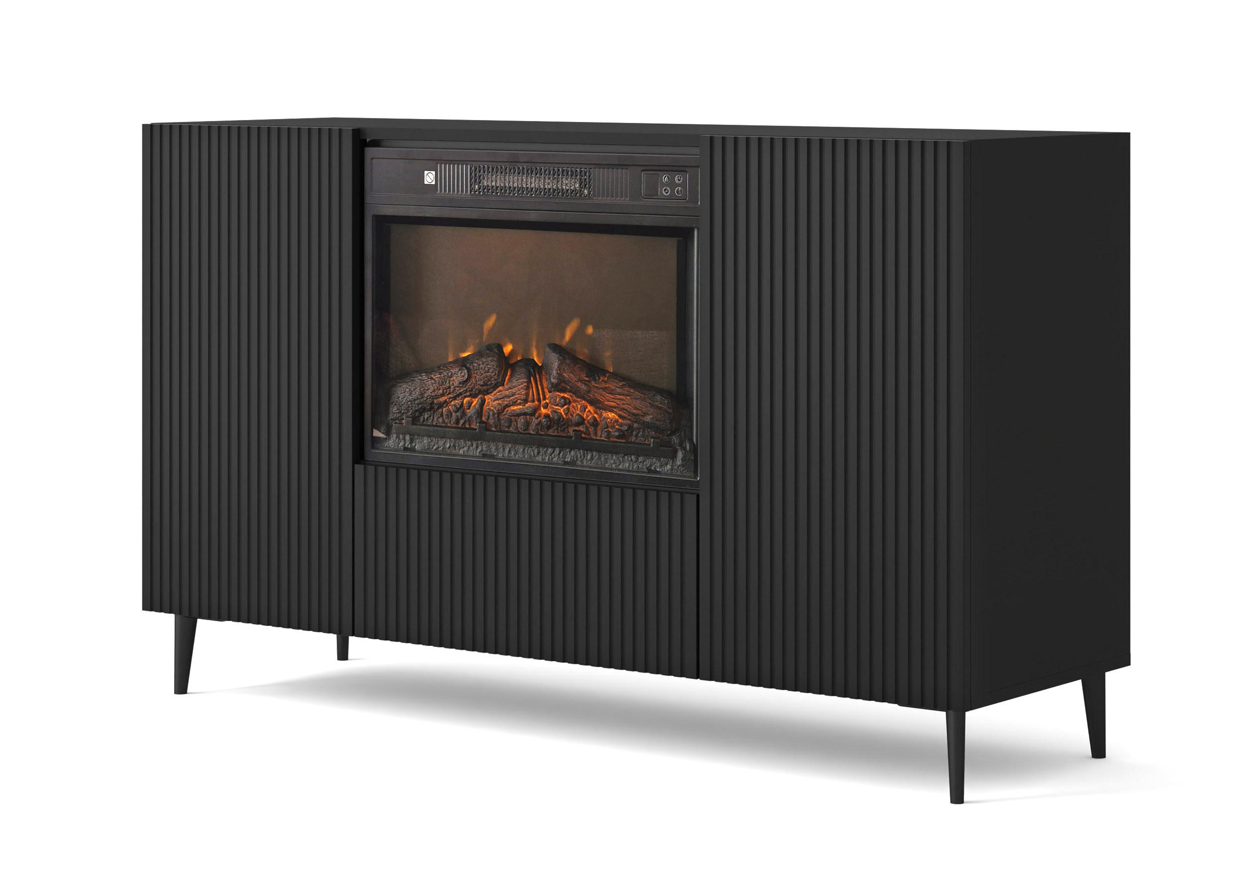 KOMMODE Schwarz 139,5/85,5/40 - Schwarz, Holzwerkstoff (140/85/40cm) - RAUMHIRSCH FURNITURE