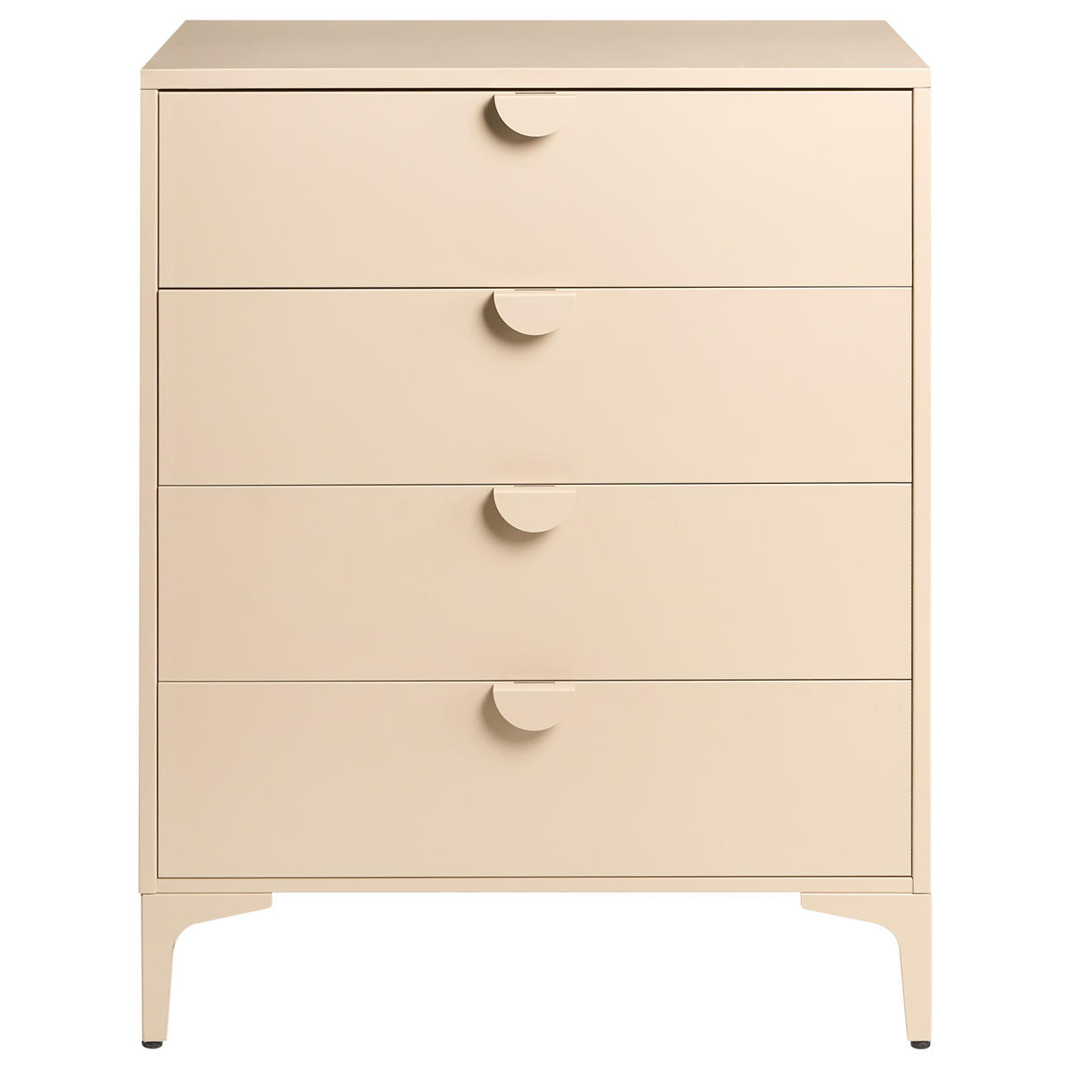 KOMODA s 4 zásuvkami Kov Béžová Ardura - béžová, kov (78/99/40cm) - Beliani