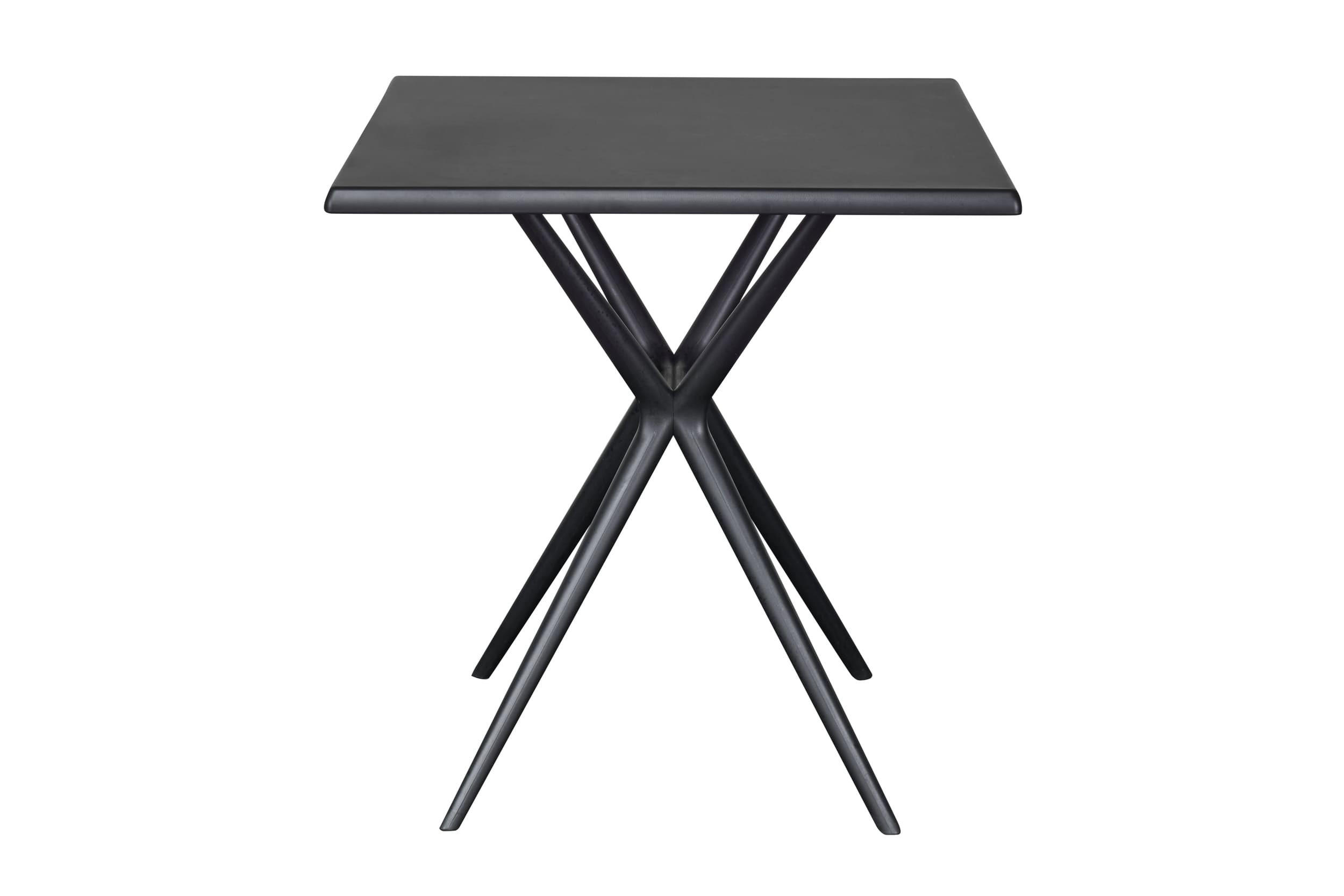 GARTENTISCH Moroni 70x70cm, Kunststoff, anthrazit - Anthrazit, Kunststoff/Metall (70/70/75cm) - dasmöbelwerk