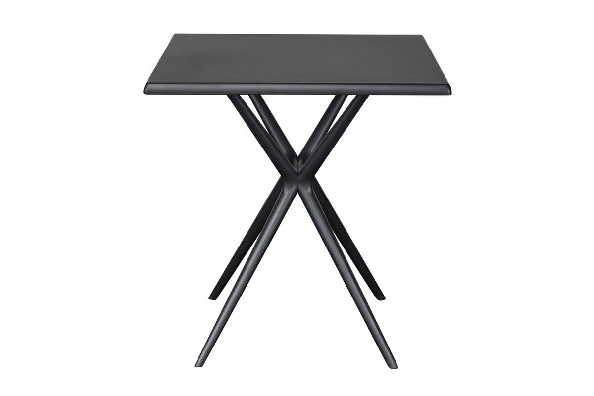 GARTENTISCH Moroni 70x70cm, Kunststoff, anthrazit - Anthrazit, Kunststoff/Metall (70/70/75cm) - dasmöbelwerk
