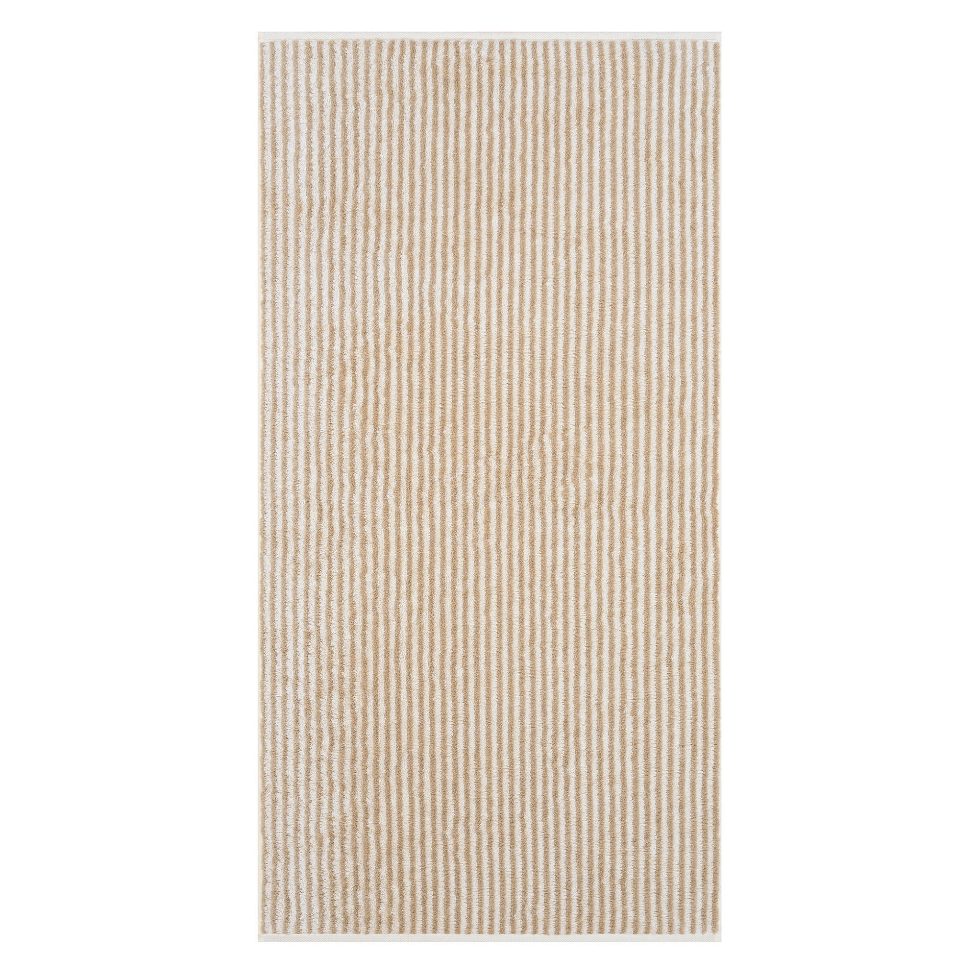 HANDTUCH TWO-TONE STRIPES 480 NATUR - 36 - Beige, Textil (50/100cm) - Cawoe