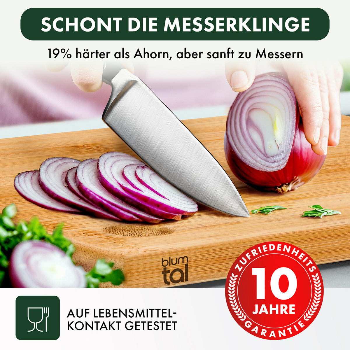 SCHNEIDEBRETT aus 100% Bambus 3er Set (XS, S, M) - Eichefarben, Holz (15/22cm) - Blumtal