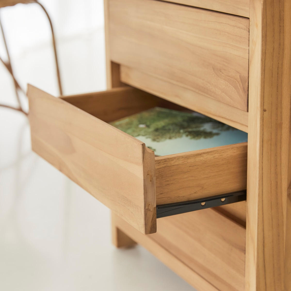 SCHREIBTISCH Eden Natur aus Teak - Naturfarben, Holz (60/160/74cm) - Tikamoon