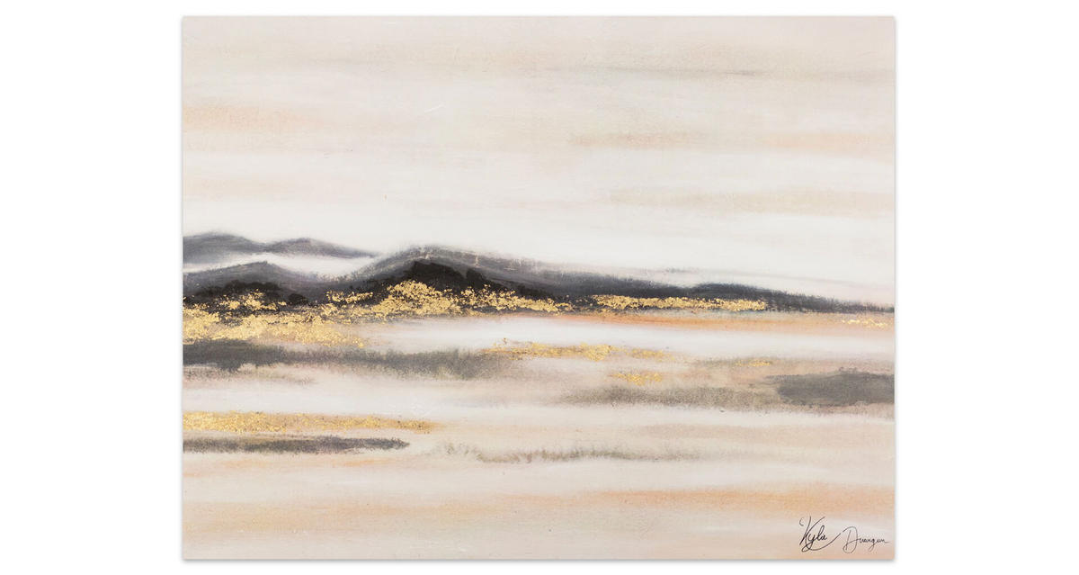 ACRYLBILD HANDGEMALT 100/75 cm - Beige/Schwarz, Holz/Textil (100/75cm) - KUNSTLOFT