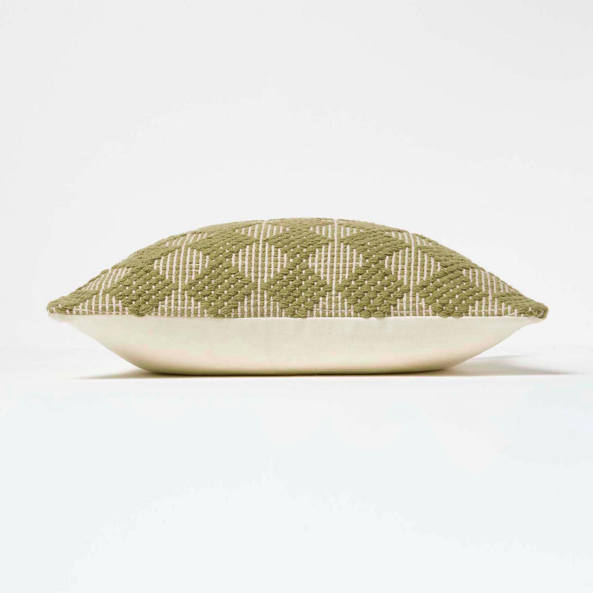 DEKOKISSEN Lima 45/45 cm geometrisch gemustert - Grün, Textil (45/45cm) - Homescapes