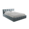 POLSTERBETT mit Bettkasten und Lattenrost 180x228 Blau - Blau/Schwarz, Kunststoff/Textil (160/200cm) - Makamii