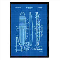 POSTER Surfbrett Patent A3 Rahmenlos - Klar, Papier (29.7/5/42cm) - Nacnic