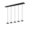 LED-HÄNGELEUCHTE Santa Air 5-flammig Schwarz - Schwarz, Metall (11/11/3.2cm) - s.luce
