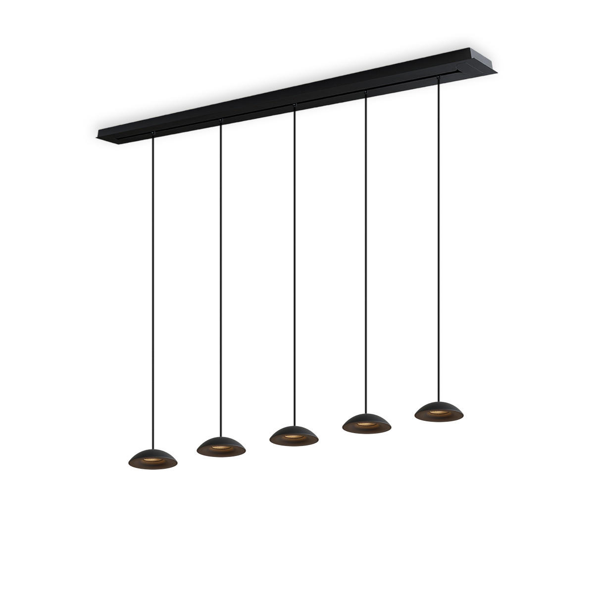 LED-HÄNGELEUCHTE Santa Air 5-flammig Schwarz - Schwarz, Metall (11/11/3.2cm) - s.luce