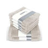 6ER Set Pura Sandgrau 2x Duschtuch + 4x Handtuch - Sandfarben, Textil (50/100cm) - Herzbach Home