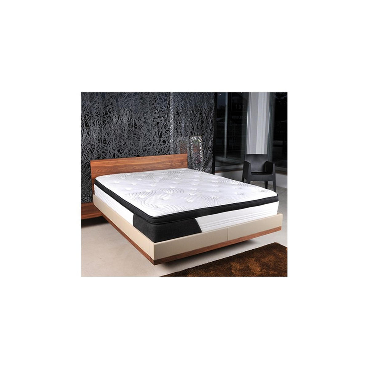 MATRATZE OLITO CASSIE 180x200 cm Federkern und Formgedächtnis - Weiß, Textil (180/200cm) - Weber Industries