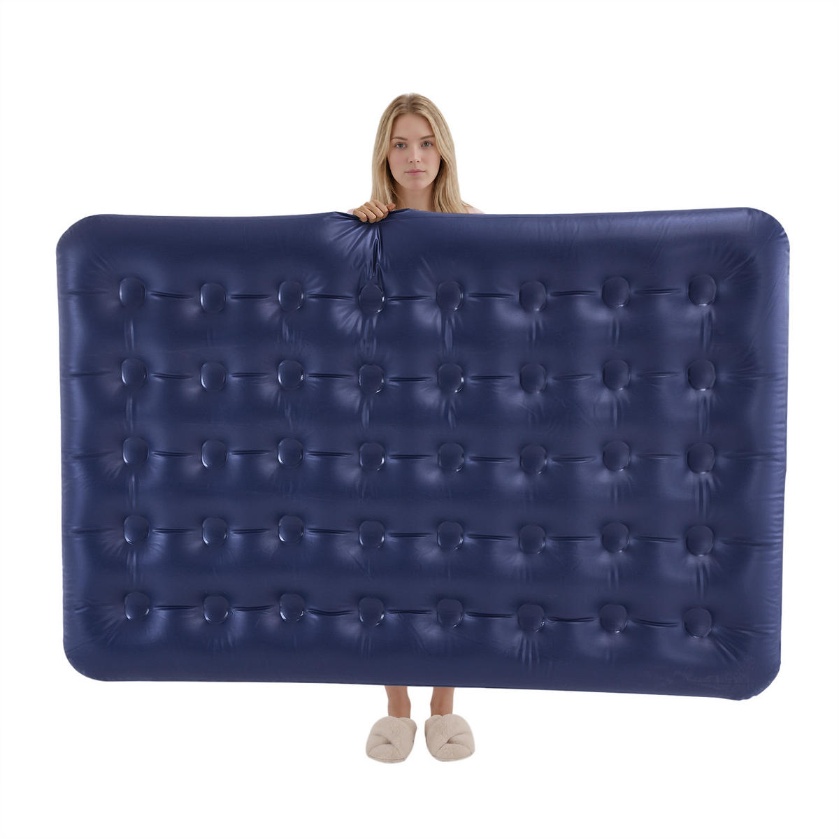 LUFTBETT mit integrierten Kissen OGS32-II-L-P01 - Ahornfarben, Fell (137/191cm) - SoBuy