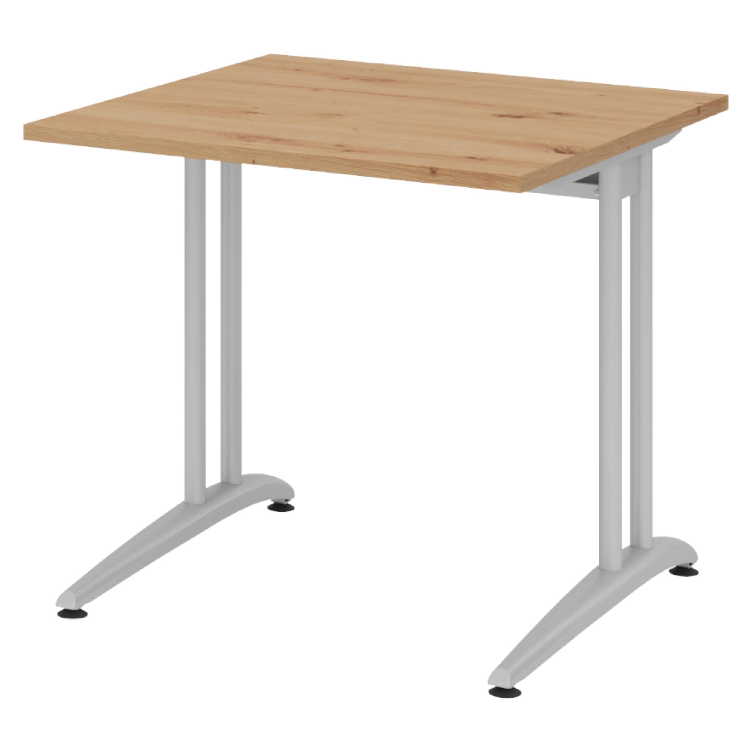 SCHREIBTISCH Serie-B 80/80/72 cm in Wildeiche - Wildeiche, Holzwerkstoff (80/80/72cm) - bümö