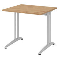 SCHREIBTISCH Serie-B 80/80/72 cm in Wildeiche - Wildeiche, Holzwerkstoff (80/80/72cm) - bümö