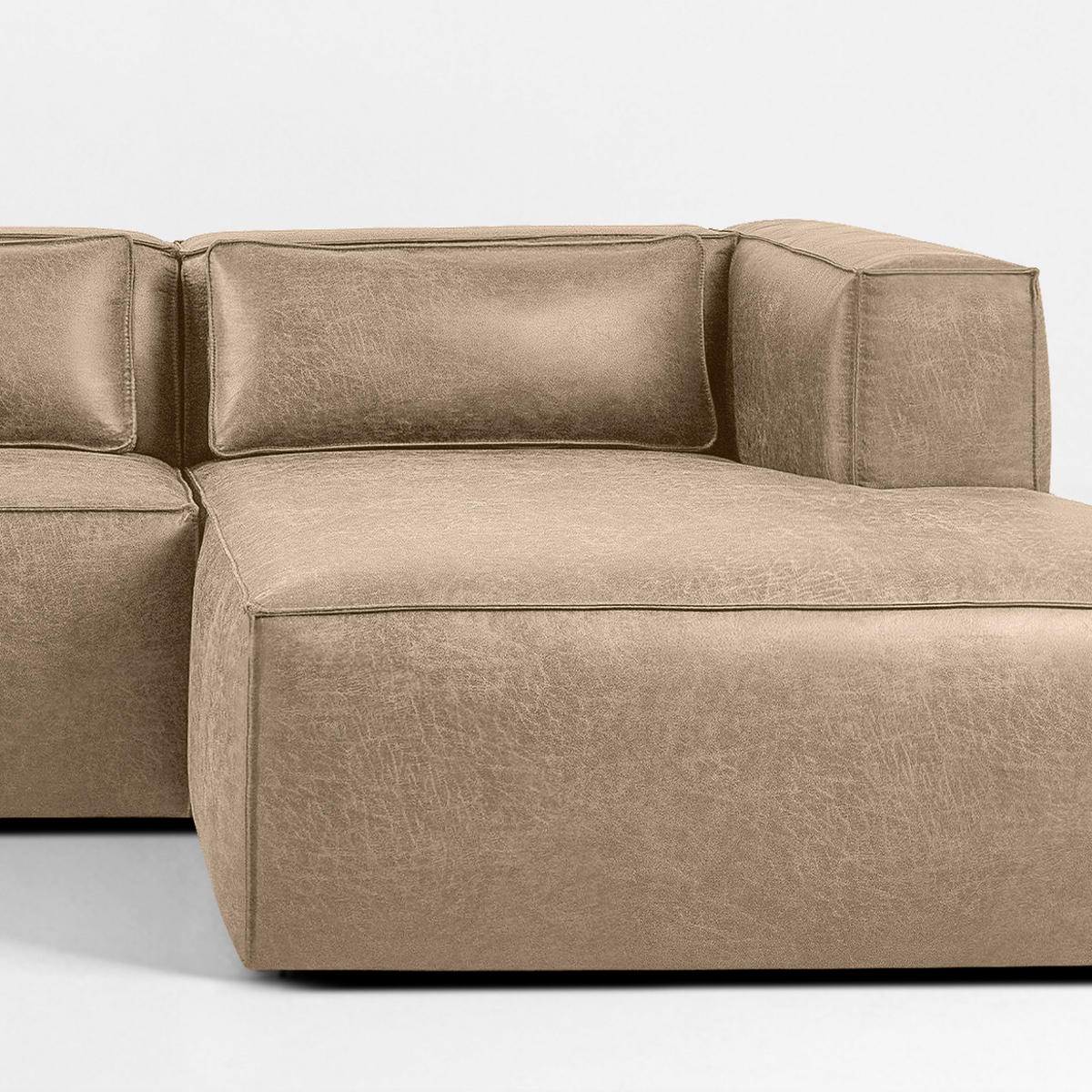 ECKSOFA RECHTS FEROX, Beige - Beige, Holz/Holzwerkstoff (300/175cm) - KONSIMO®