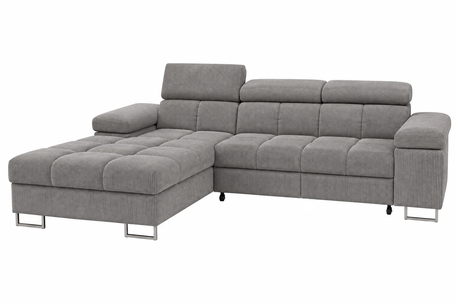 KS Home Concept Ecksofa Grau 271x203 cm