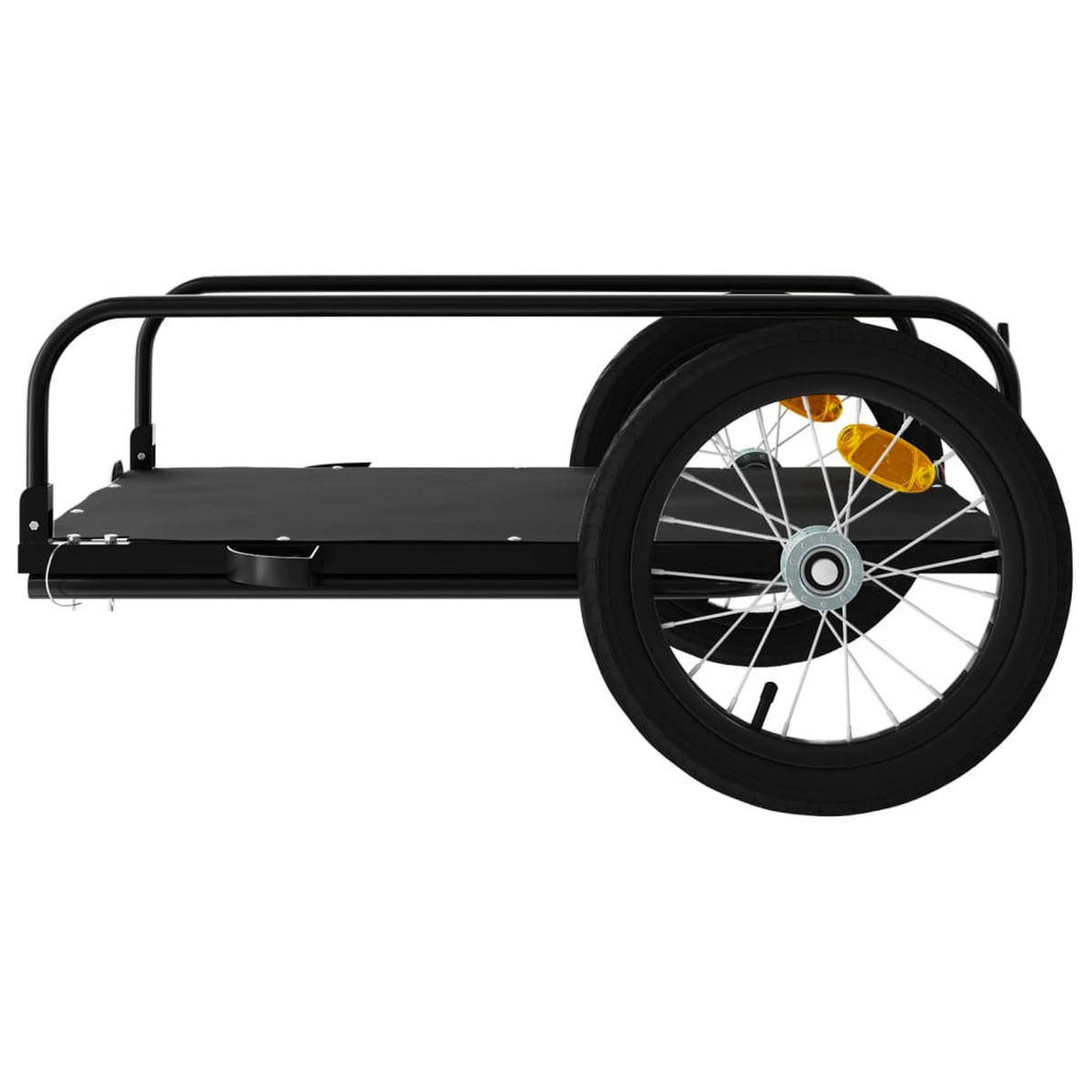 FAHRRADANHÄNGER Schwarz 126/63/34 Cm Eisen - Schwarz, Metall (63/34/126cm) - vidaXL