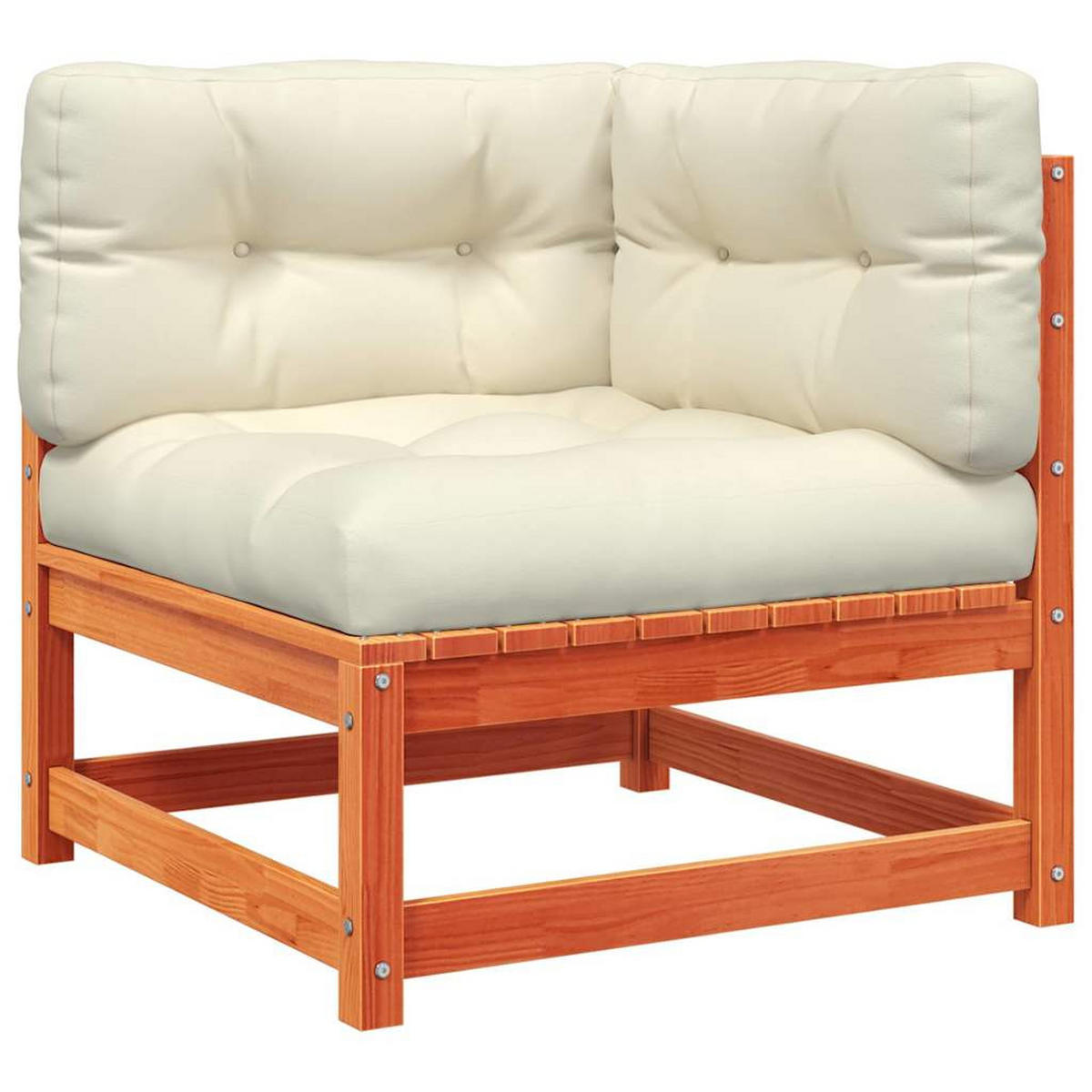 GARTENSOFA GYLOU 70/67/70 cm （2-SITZER） - Braun, Holz (70/67/70cm) - ZMH