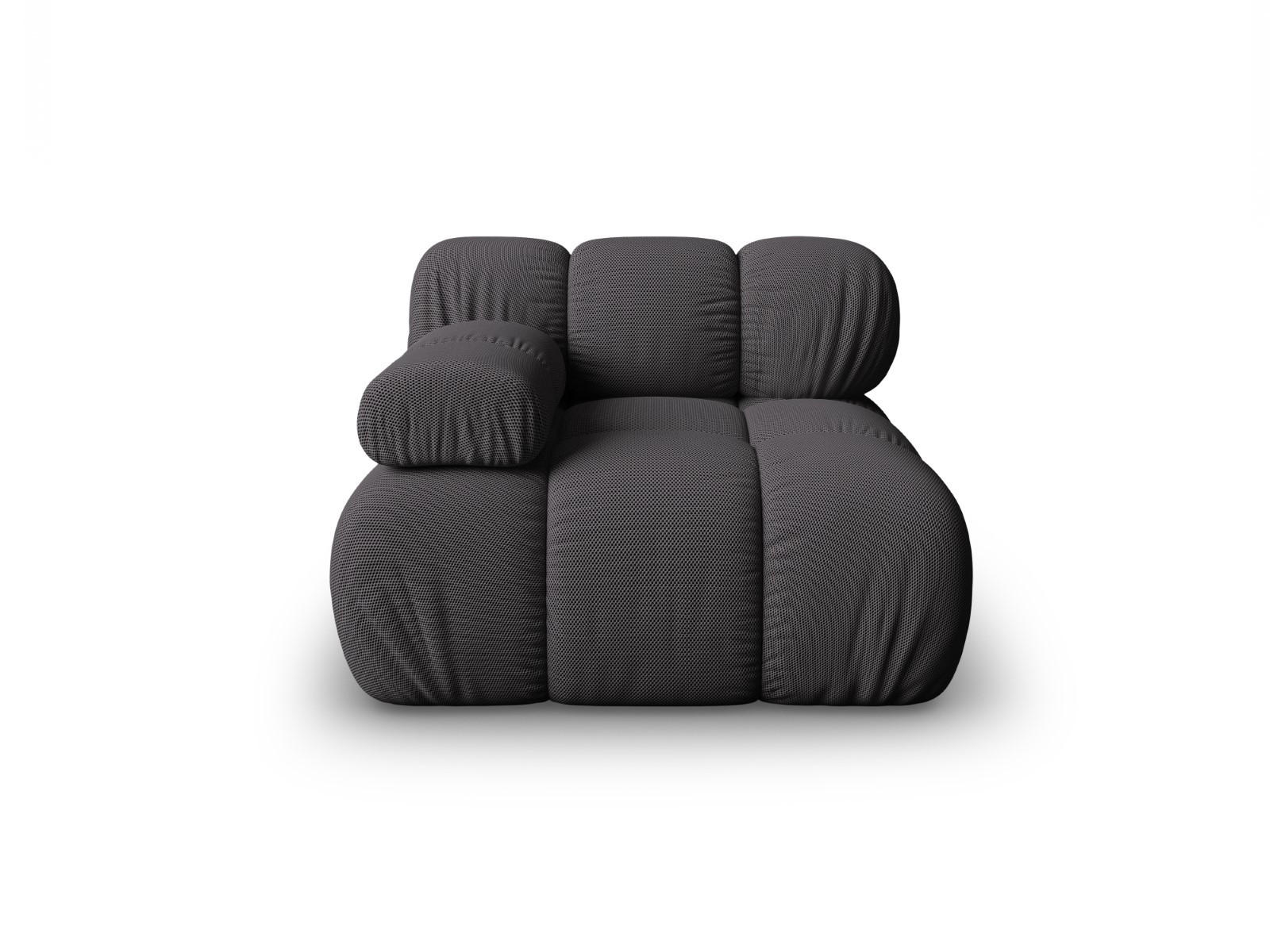 MODUL links Bellis aus 3D-Stoff expresso - Graubraun, Textil (94/70/94cm) - Micadoni