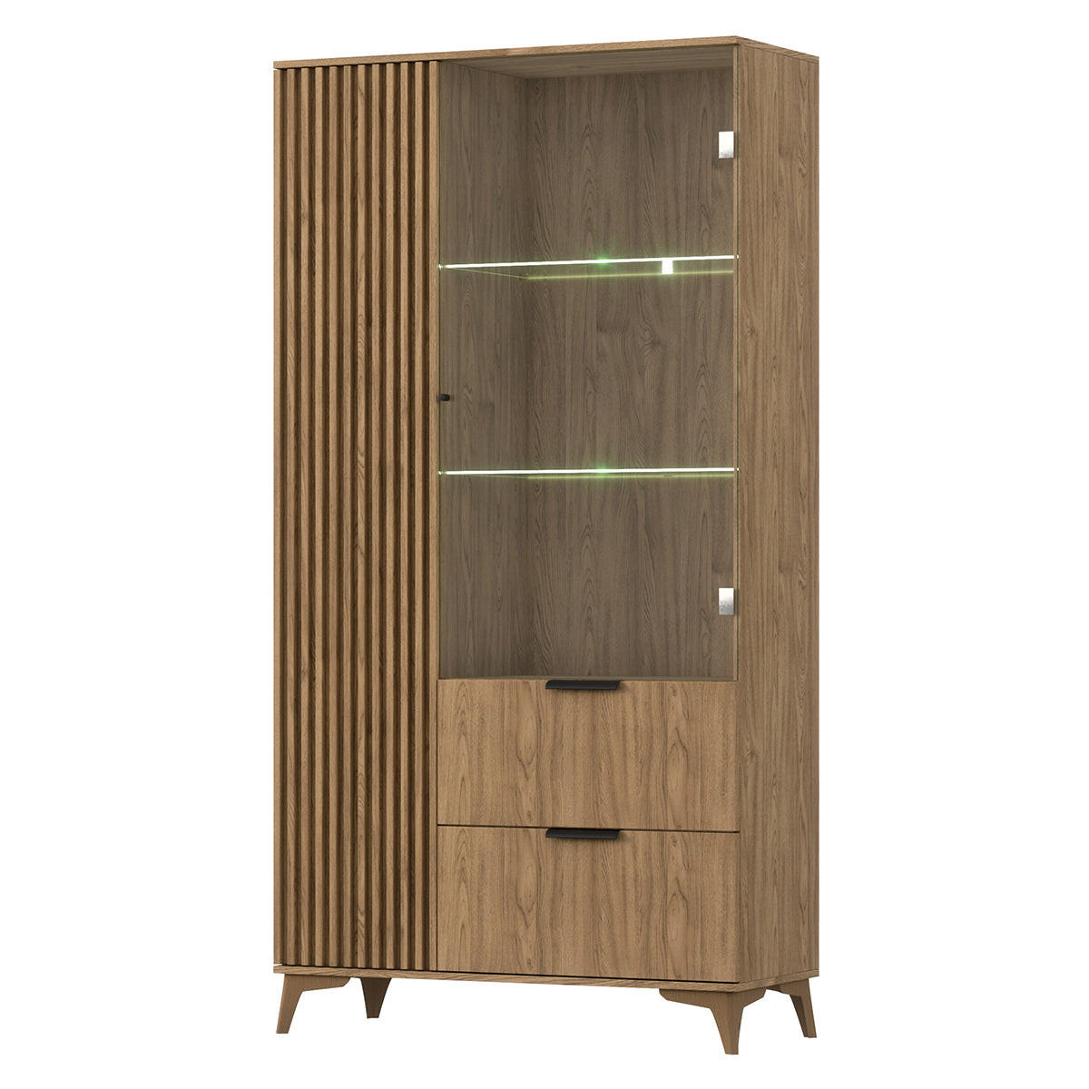 GESCHIRRSCHRANK Esteban Holz - Braun, Holzwerkstoff (100/192/60cm) - Petits-meubles