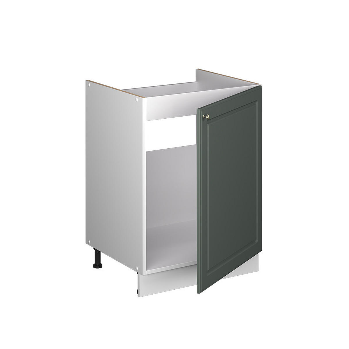 SKŘÍŇKA POD DŘEZ Fame-Line, Zelená zlatá země/Bílá, 60 cm - bílá/zelená barva, kompozitní dřevo (60/82/60cm) - Vicco