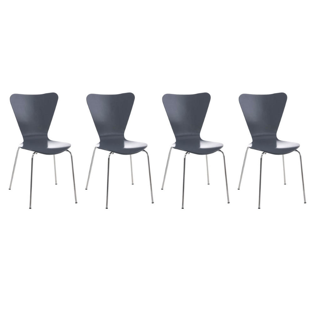 Deluke Besucherstuhl Grau 45x85x49 cm