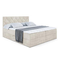 BOXBETT mit Matratze H3 und Lattenrost - CATOR - 160 x 200 Ecru - Ecru, Holzwerkstoff (160/200cm) - ALTDECOR