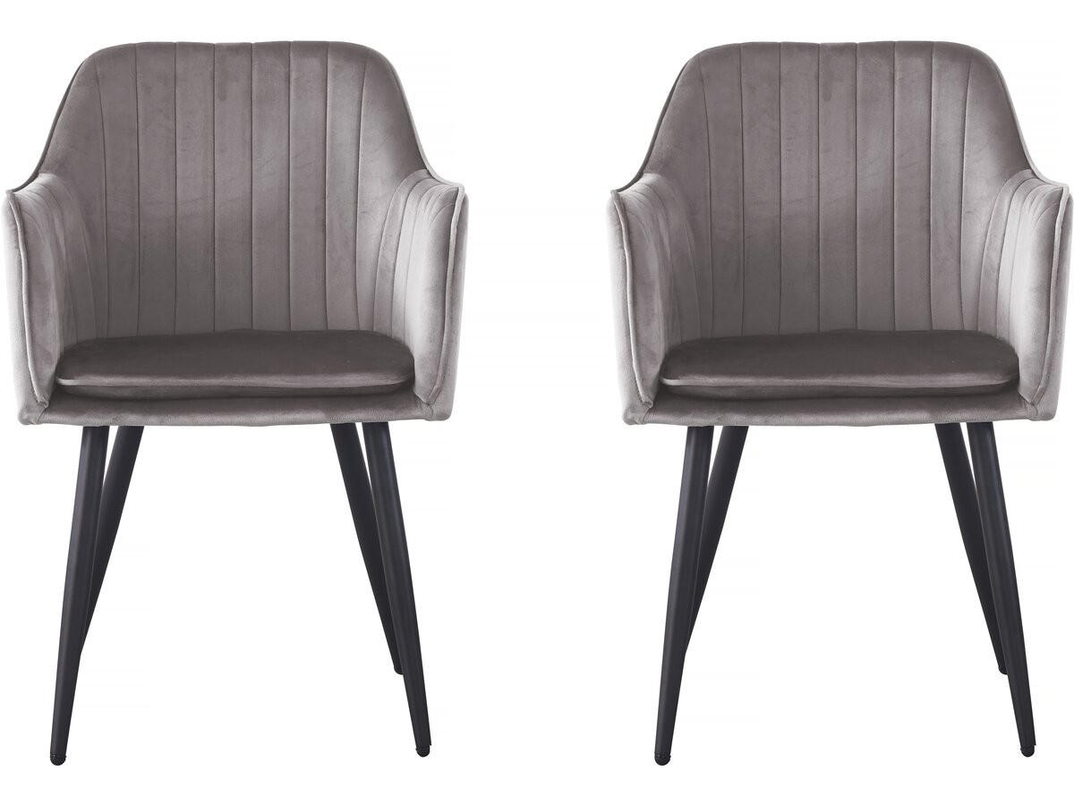 STUHL & BARHOCKER velma Grau - Grau, Textil (57/80/56cm) - Habitat Garten