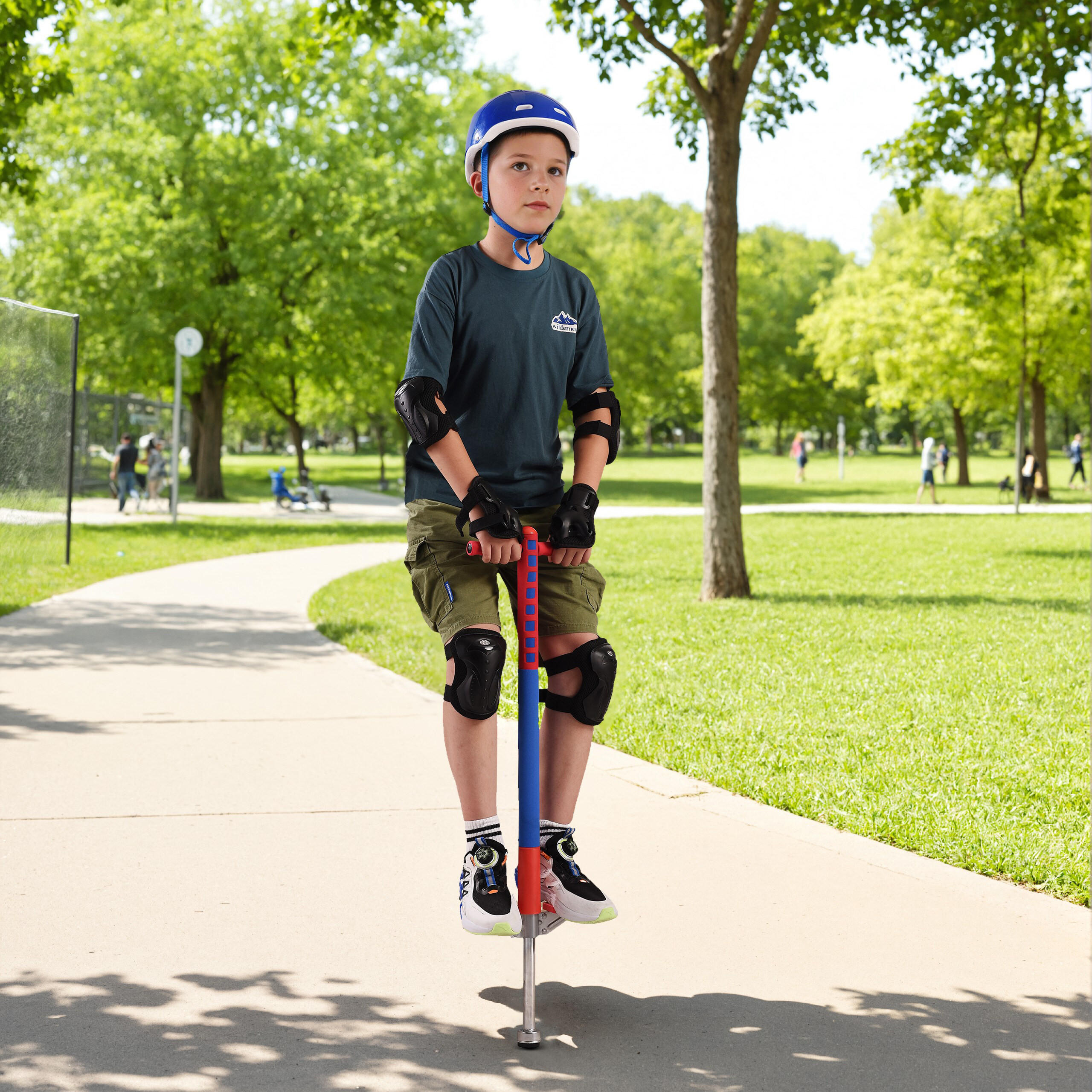 POGO-STICK - Multicolor, Kunststoff/Textil (23.5/6cm) - Relaxdays