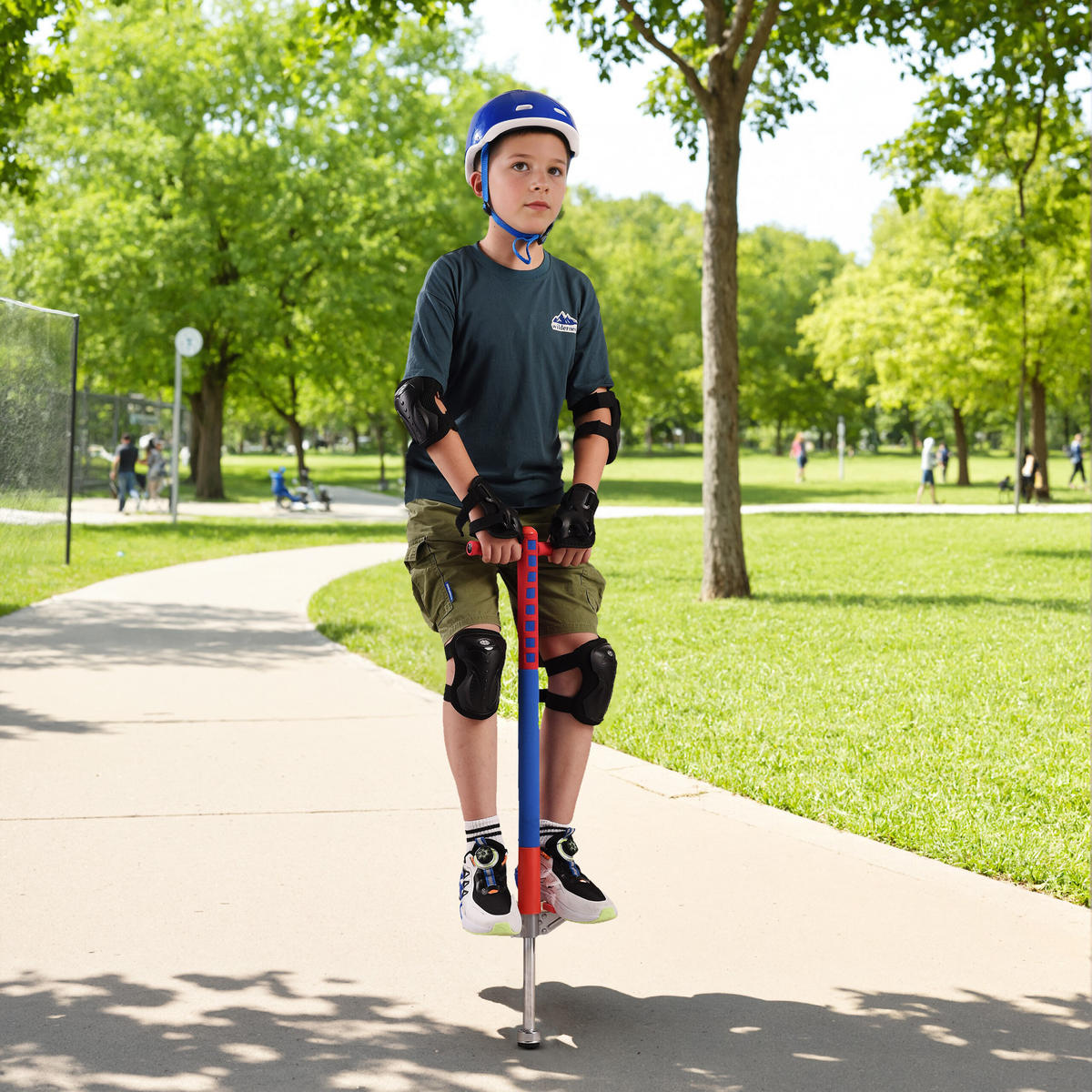 POGO-STICK - Multicolor, Kunststoff/Textil (23.5/6cm) - Relaxdays