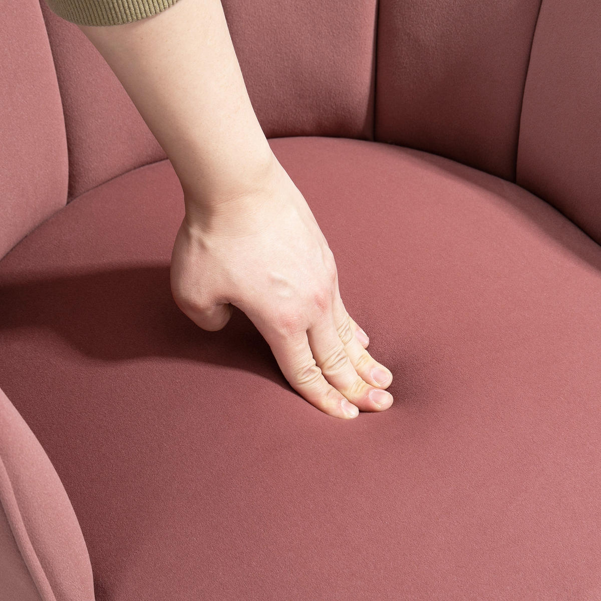 STUHL, gepolstert mit Samt-Touch, 66/66/78,5 cm, Pink - Pink, Kunststoff (66/78.5/66cm) - Redom