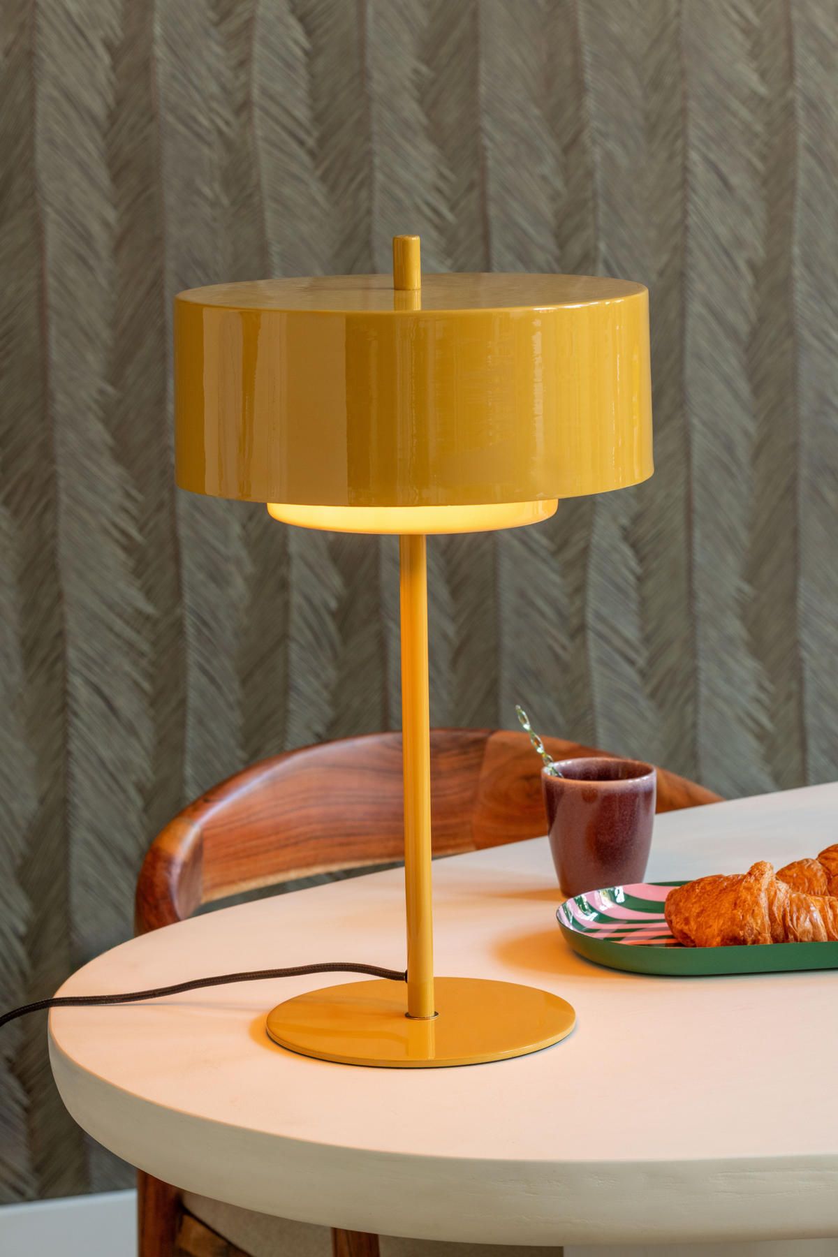 TISCHLAMPE Grato Anillo - Gelb - 29/29/50 cm - Gelb, Metall (29/29/50cm) - Leitmotiv