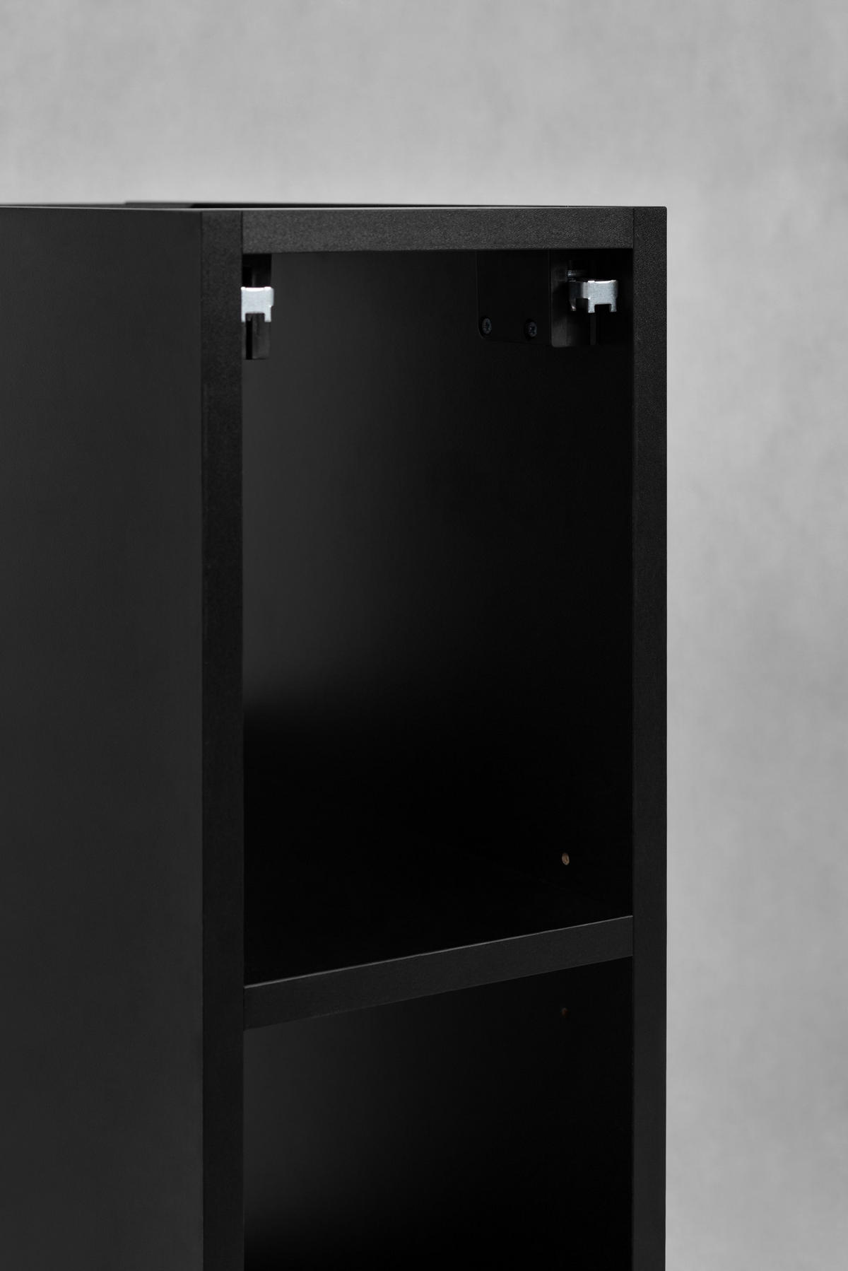 WASCHBECKUNTERSCHRANK MODERN 140 cm mit Arbeitsplatte Farbe: Schwarz mit einem Regal Farbe: Schwarz - Weiß - Weiß, Holzwerkstoff (140/57/46cm) - Rodan
