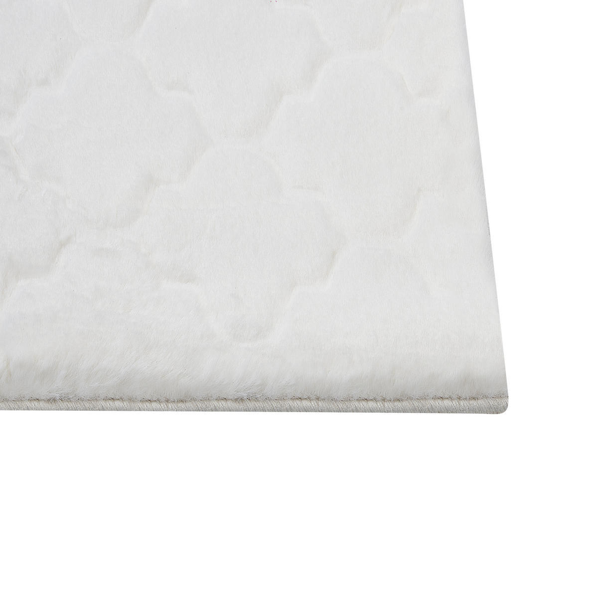 SHAGGY-KUNSTFELLTEPPICH Gharo 230/160 cm - Weiß, Kunststoff (160/230cm) - Beliani