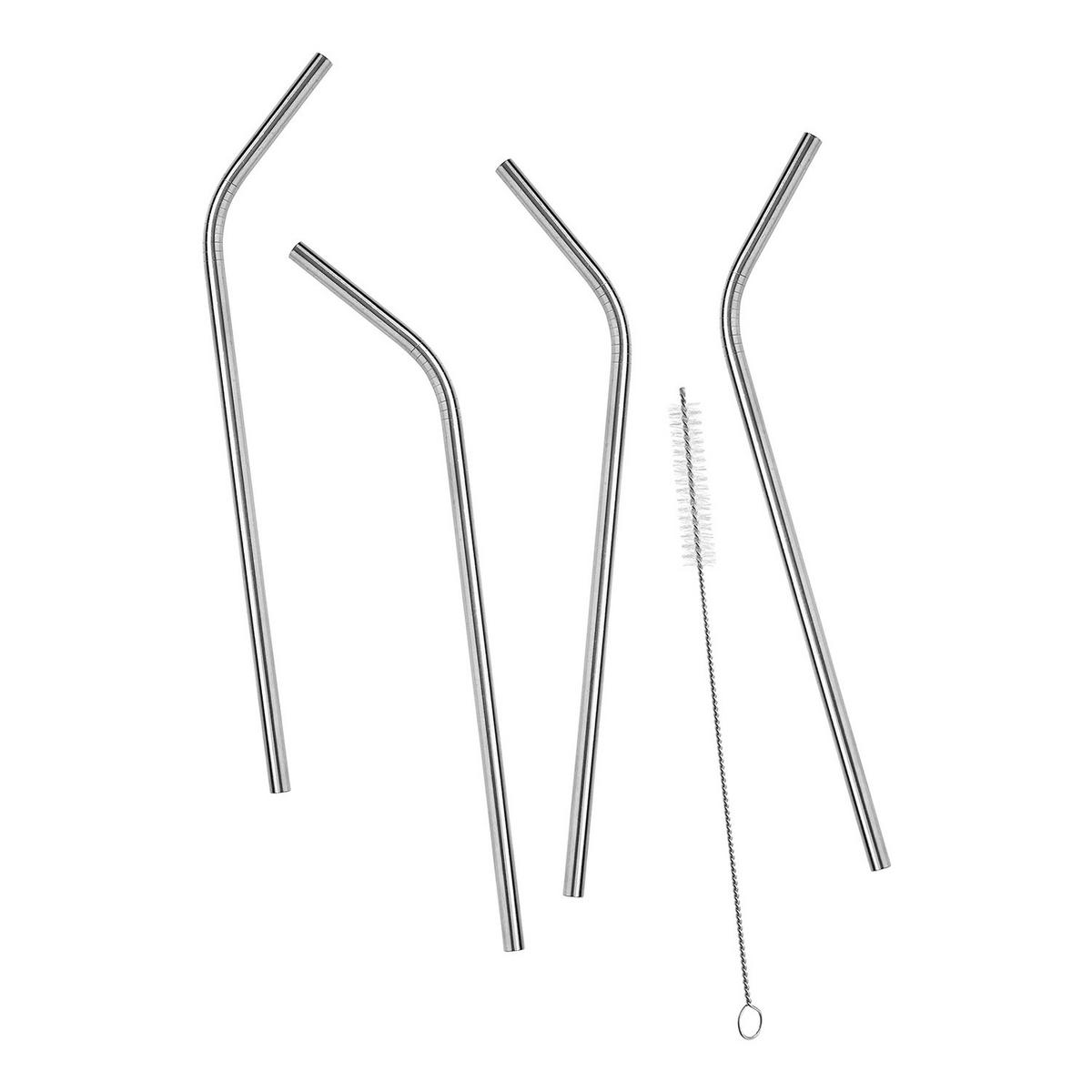 TRINKHALME (40-teilig) Manhattan Lounge - Silberfarben, Metall (7/0.7cm) - Butlers