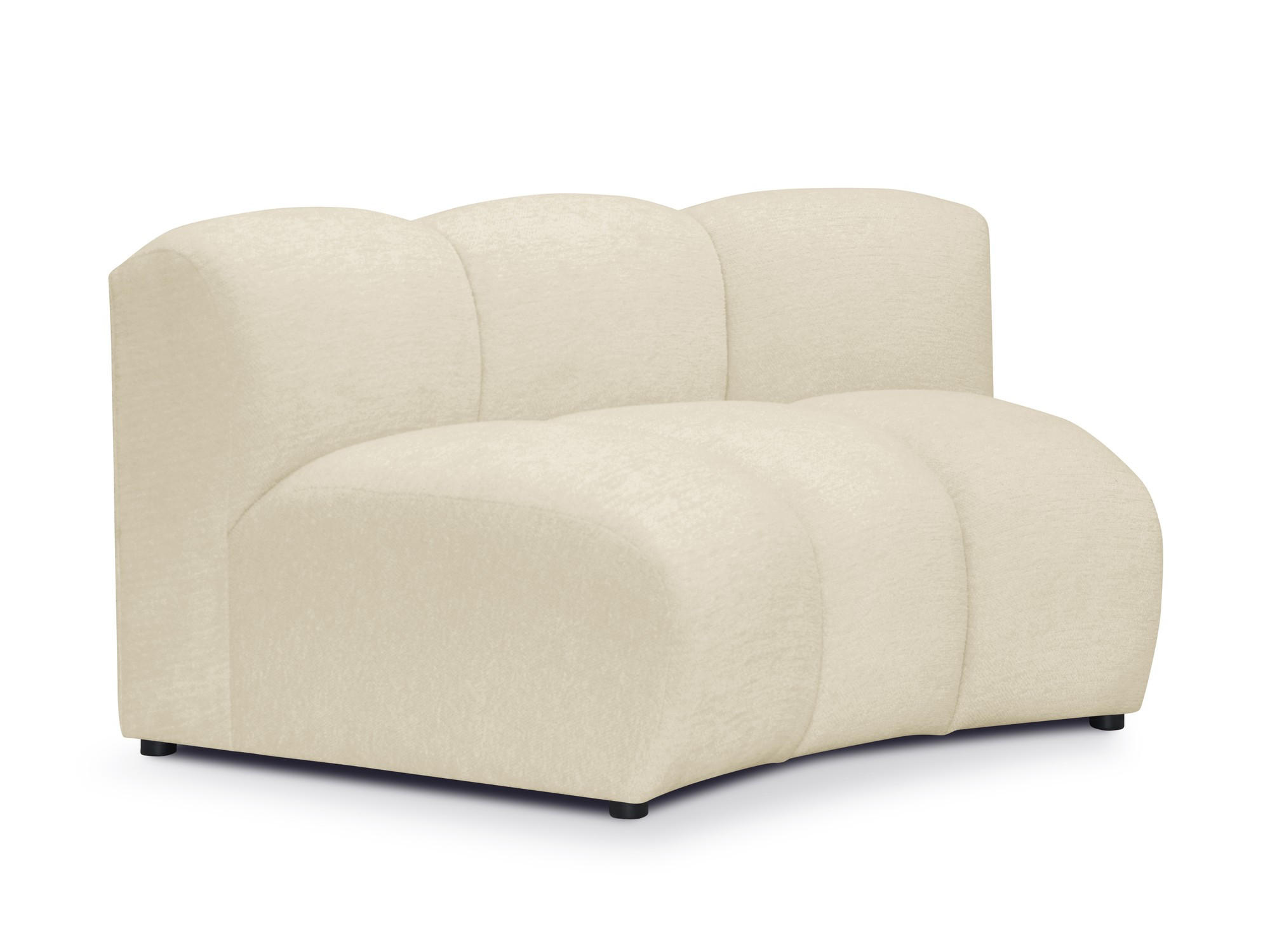 SOFAELEMENT Chenille Stoff Beige - Hellbraun/Schwarz, Holzwerkstoff/Kunststoff (147/70/89cm) - Makamii